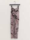 OUDE WAAG 25 Autumn/Winter Stretch Velvet Pleated Skirt OW-OW-25AW-SK17P2WI018-MHYH Beige Gray Print